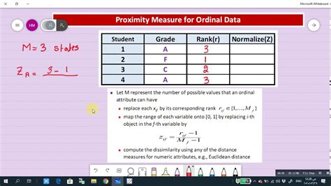 Data Mining Lecture 03 Part 4 Proximity Measure For Nominal And Ordinal