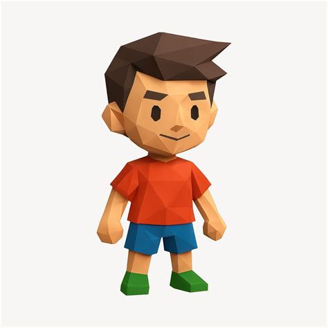 poly  cartoon character  photo illustration rawpixel