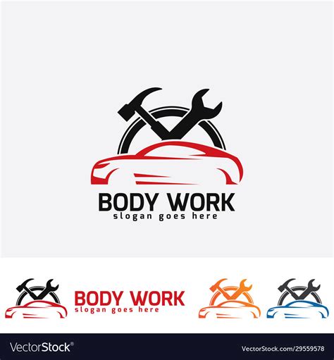 Car Repair Logo Icon Template Royalty Free Vector Image