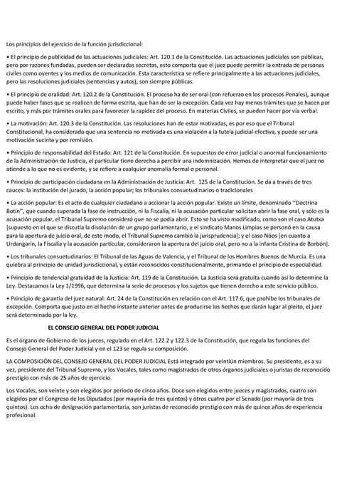 Tema 7 Y 9 Temas 7 Y 9 Los Principios Del Ejercicio De La Función Jurisdiccional El