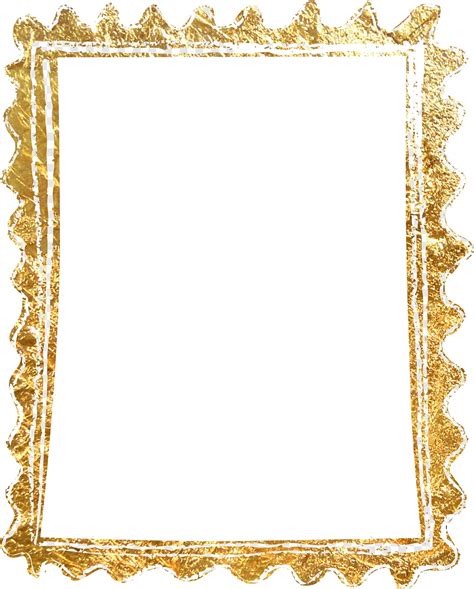 Rectangle Golden Frame Border Png Transparent Picture Png Mart