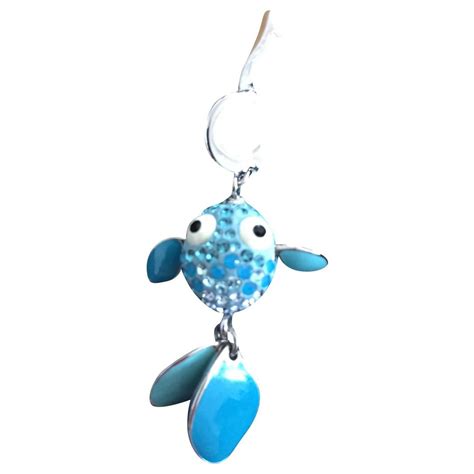 Swarovski Pendentif Poisson M Tal Bleu Clair Ref Joli Closet