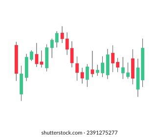 Stock Market Candlestick Chart Green Red Stock Vector (Royalty Free ...