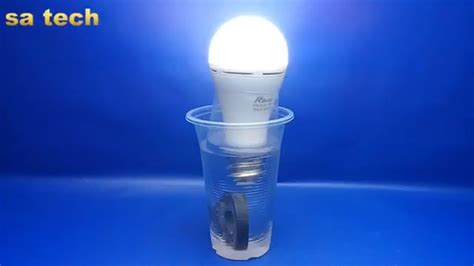 Free Energy Light Bulbs Amazing With Salt Water Magnets Experiment