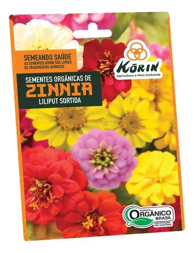 Sementes Org Nicas De Zinnia Sortida Korin G