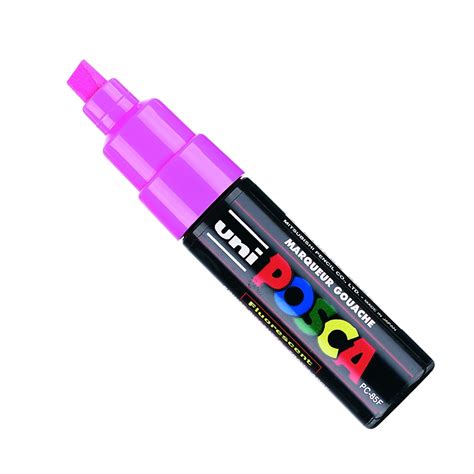 Marqueur Posca Pc K Large Biseaut E Rose Fluo Feutre Peinture