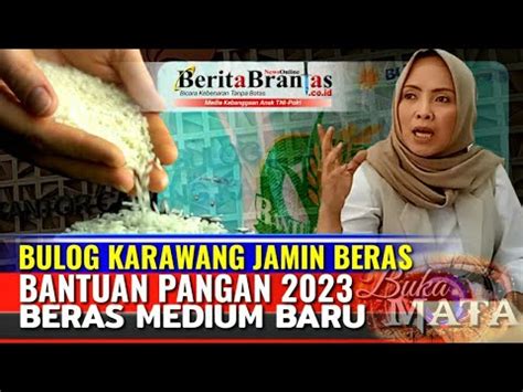 BULOG KARAWANG JAMIN BERAS BANTUAN PANGAN 2023 BERAS MEDIUM BARU YouTube