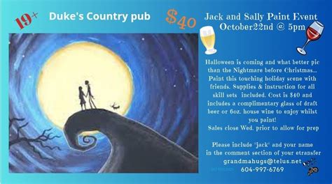 Jackandsally Sip And Paint Event Dukes Country Pub Chilliwack October