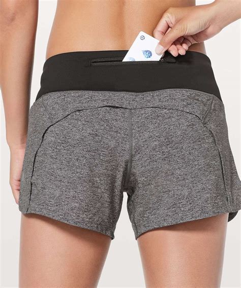 Lululemon Run Times Short Ii Heather Lux Multi Black Black