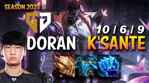 Gen Doran K Sante Vs Gnar Top Kr Ranked Youtube