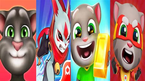 Talking Tom Hero Dash Vs Talking Tom Gold Run Vs Kinja Run Vs My