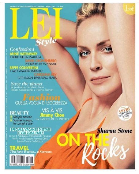 Sharon Stone, Lei Style Magazine July 2022 Cover Photo - Italy