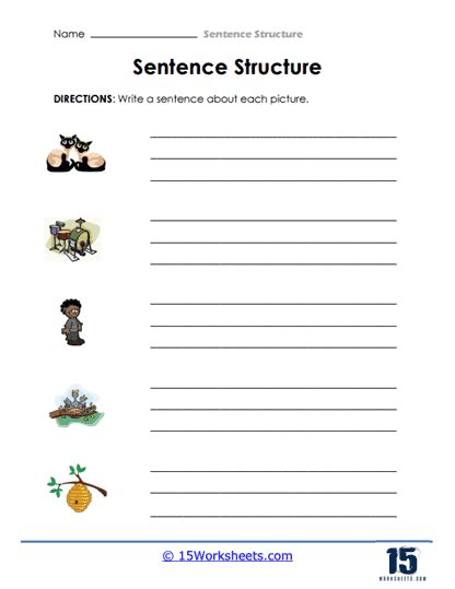 Sentence Structure Worksheets 15