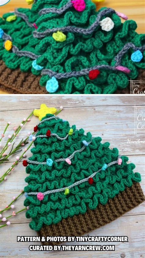 12 Uniquely Creative Crochet Christmas Tree Hat Patterns The Yarn Crew