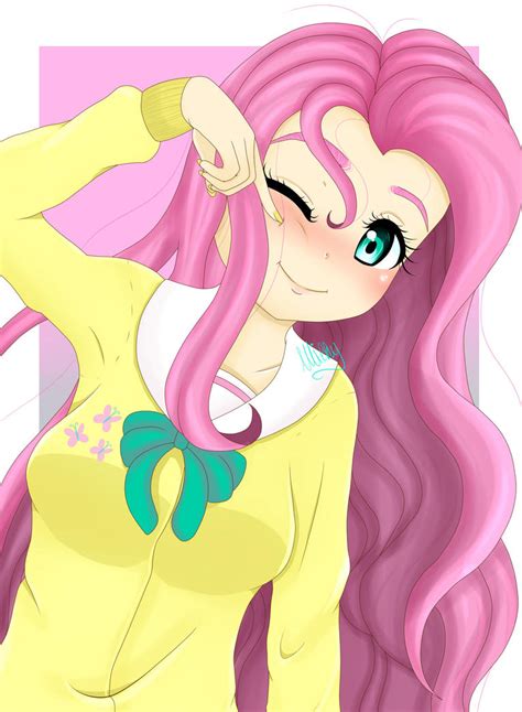 Cute Human Fluttershy By Milkymitsuki On Deviantart