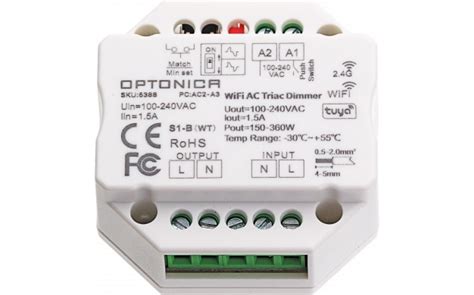 Wifi And Rf Ac Triac Dimmer Optonica Led