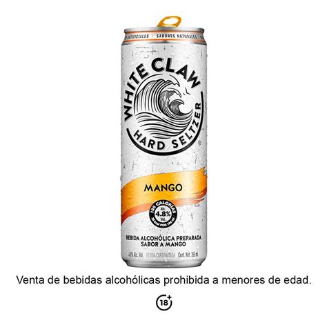 Bebida Alcoh Lica Preparada White Claw Hard Seltzer Mango Ml Walmart