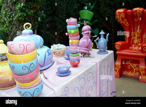 Disneys Alice In Wonderland Tea Party Stock Photo Alamy