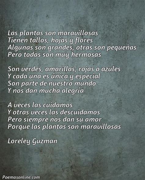 Cinco Poemas Sobre Las Plantas Infantil Poemas Online Hot Sex Picture