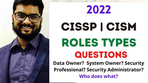 Cissp Cism Roles Types Practice Questions Youtube