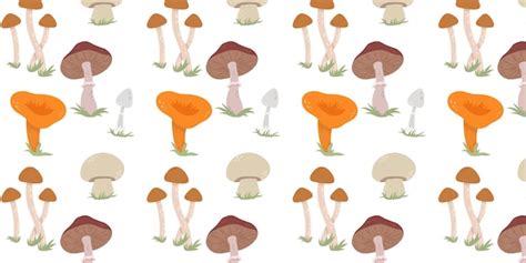 Premium Vector Seamless Pattern With Mushroom