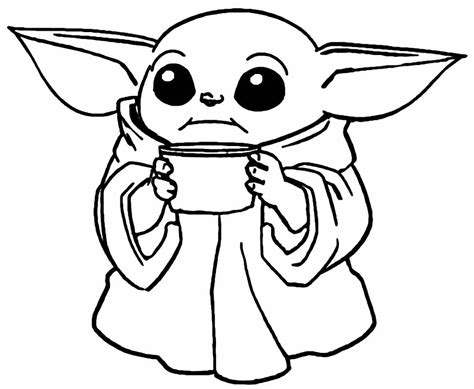 Desenhos Do Baby Yoda Para Colorir Pop Lembrancinhas