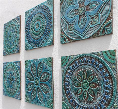 Set Of 8 Ceramic Tiles For Kitchens And Bathrooms Outdoor Wall Art