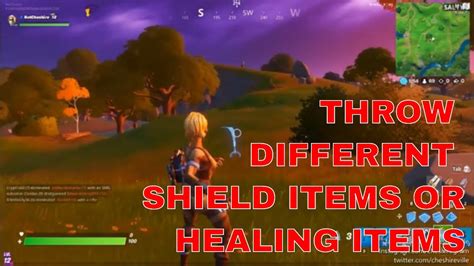 Throw Different Shield Items Or Healing Youtube