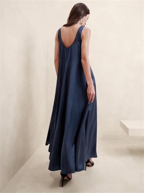 Serenade Silk Maxi Dress Banana Republic