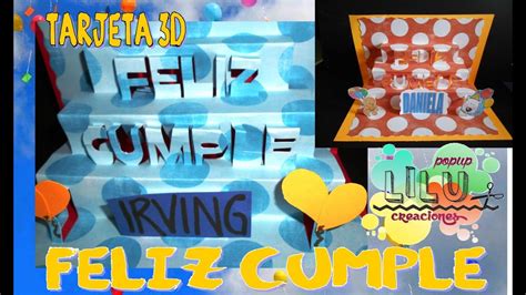 Tarjetas 3d Cumpleaños Jasmin Armar Atividades Dicaspramamae Infantis