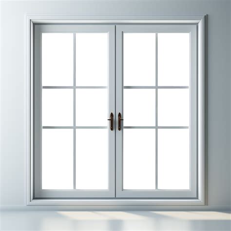 AI generative White window in modern style with transparent windows ...