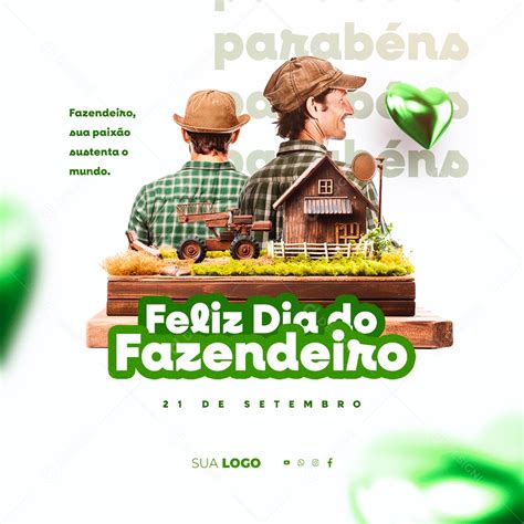 Feliz Dia Do Fazendeiro 21 de Setembro Social Media PSD Edtável