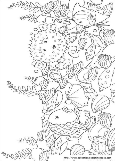 Rainbow Fish Coloring Pages free For Kids