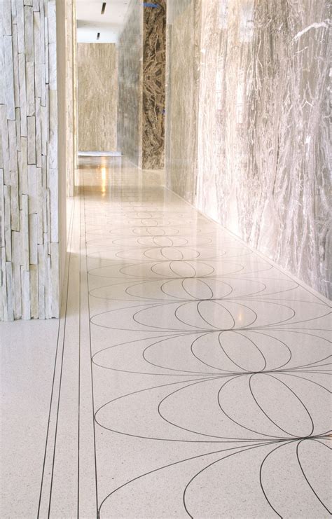 Modern Lobby Design with Floor Graphics