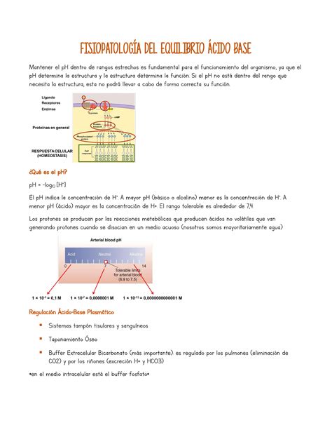 Fisiopatología DEL Equilibrio Ácido BASE FISIOPATOLOGÍA DEL