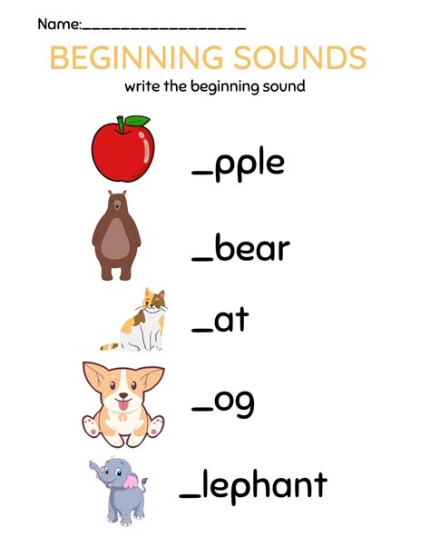 Beginning Sounds Worksheets A Z Sounds Kindergarten Preschool