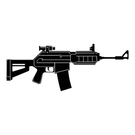 Un Vector De Arma De Silueta Negra Y Un Vector De Icono De Arma