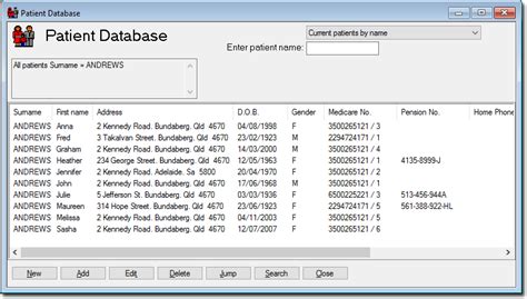 Excel Patient Database Template