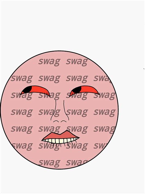 Tiktok Swag Face Sticker For Sale By Joernoob Redbubble