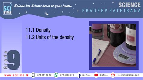 UNIT 11 Lesson I Density SciTime Tution Hub