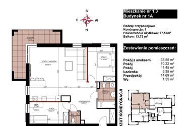 Mieszkanie Ksawerów powiat pabianicki Ostoja Park 3 pokoje 78 m²