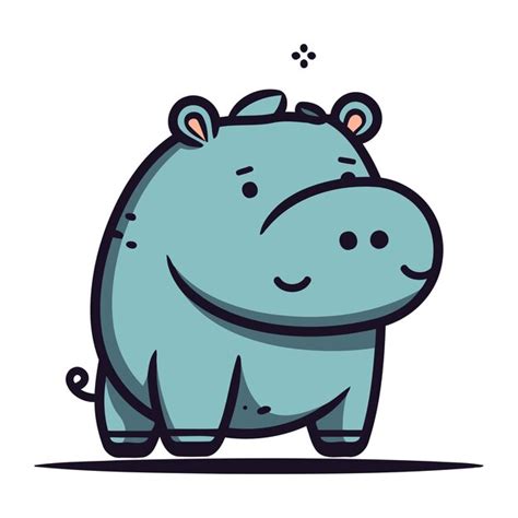 Hippopotame De Dessin Anim Illustration Vectorielle D Un Hippopotame