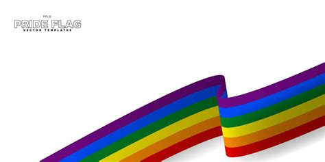 3d Lgbt Pride Flag Background Rainbow Flag Template On White Background Editable Vector