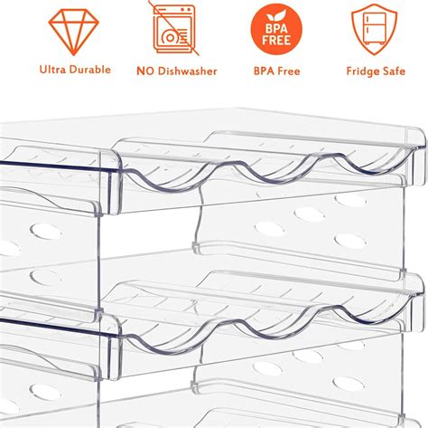 Organizador De Botellas De Agua Transparente Soporte De Pl Stico