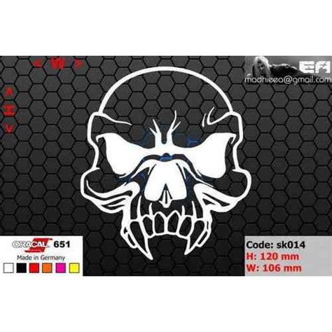 Jual Ea Cutting Sticker Decal Code Sk Skull Tengkorak