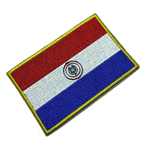 Bp T Bandeira Paraguai Patch Bordada Termo Adesivo Br