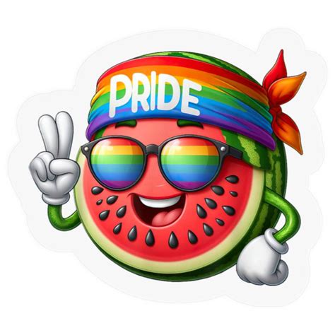 Funny Watermelon Rainbow Lgbt Gay Pride Lesbian Watermelon Gifts Stickers Sold By Lisavet SKU