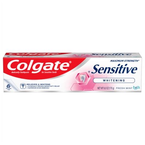 Colgate Sensitive Whitening Toothpaste with Mint Flavor, 6 oz - QFC