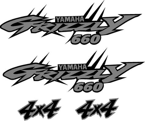 Yamaha Grizzly 4x4 660 Edition ATV Tank Decal Sticker Kit Custom Etsy