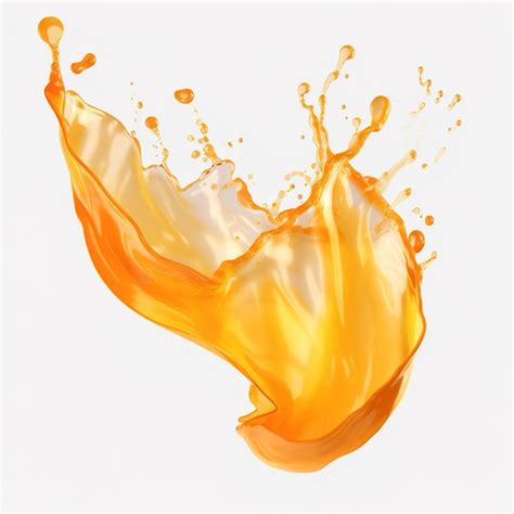 Premium Photo Refreshing Orange Juice Splash Vibrant Waves On White